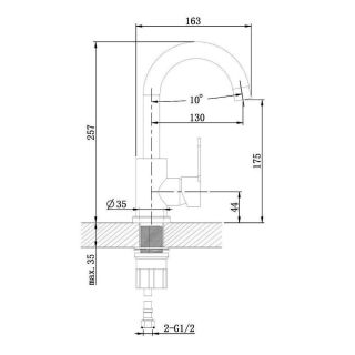 Смеситель для раковины Orange Steel M99-011ni никель